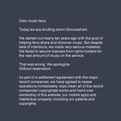 grooveshark-message