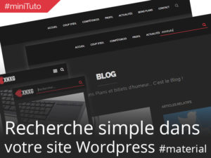 #miniTuto Ajouter un champ Recherche dans votre barre de menu WordPress #4