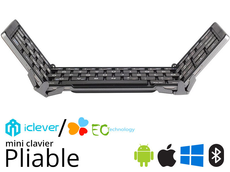 Mini Clavier pliable iClever ou EC Technology dès 23€99 - BXNXG -  Actualité, Bons Plans, Tests produits et Tutoriels WEB. Un site de  passionné, amateur de nouvelles technologies, créé par un Développeur