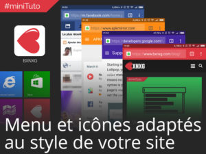 #miniTuto Icônes d’application et Menu aux couleurs de votre site sur Android et iOS #7