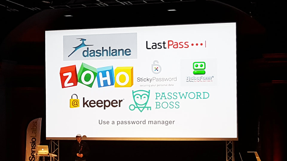 Talk sur la sécurité, les manager de password tel que Zoho, Keeper...