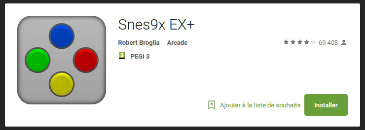 SNES9x EX emulateur NES SNES android