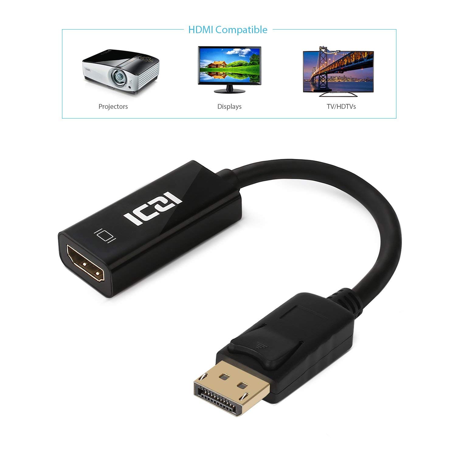 Adaptateur Mini DisplayPort Vers HDMI, ICZI 4K Mini DP Vers HDMI Pour